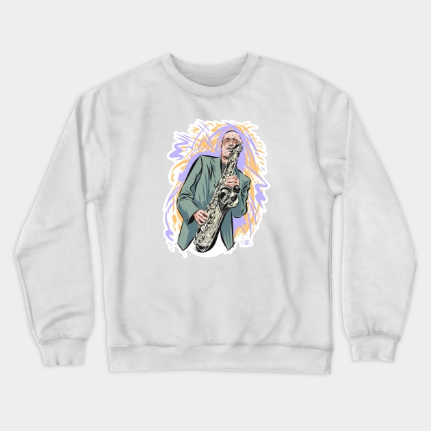 Michael Brecker - An illustration by Paul Cemmick Crewneck Sweatshirt by PLAYDIGITAL2020